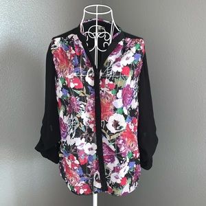Floral button down blouse